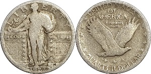 미국 1927년 스탠딩 리버티 쿼터달러 은화