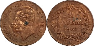 이탈리아 1867년(M) 2 Centesimi
