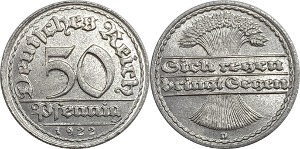 독일 1922년(D) 50 Pfennig