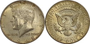 미국 1968년(D) 케네디 하프 달러 은화