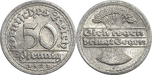 독일 1921년(J) 50 Pfennig