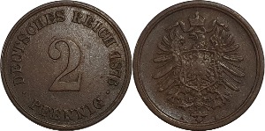 독일 1876년(A) 2 Pfennig