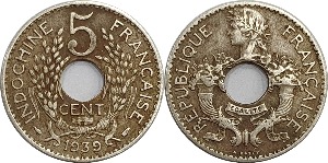 인도차이나 1930년 5 센트