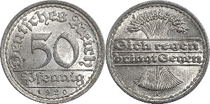 독일 1920년(A) 50 Pfennig