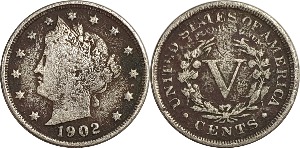미국 1902년 리버티 니켈 5 센트