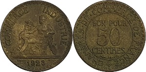 프랑스 1923년 50 Centimes