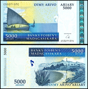 마다가스카르 2009년 5,000아리아리 - 미사용
