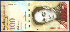 베네수엘라 2011년 100볼리바르(최고액권) - 미사용