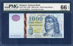 헝가리 2005년 1,000포린트 - PMG66등급