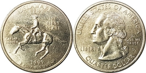 미국 주성립50주년 기념 쿼터달러 - 델라웨어(1999년, D)