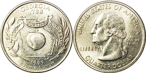 미국 주성립50주년 기념 쿼터달러 - 조지아(1999년, D)