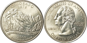 미국 주성립50주년 기념 쿼터달러 - 콜로라도(2006년, P)