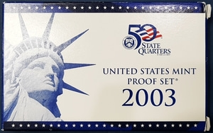 미국 2003년 주성립 50주년 쿼터+현행주화 프루프민트 10종세트 - 미사용