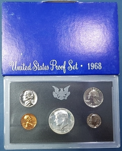 미국 1968년 프루프민트 5종세트(하프달러 은화 포함) - 미사용