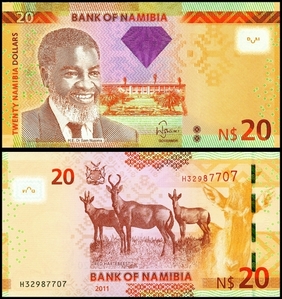 나미비아 2011년 20 달러 - 미사용