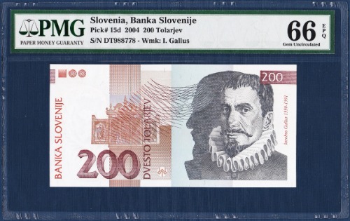 슬로베니아 2004년 200톨라즈 - PMG 66등급