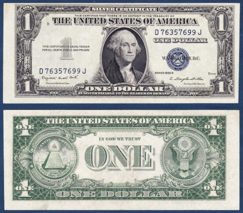 미국 1935년(G) 1달러 - 준미~극미(+)