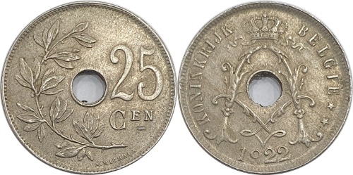 벨기에 1922년 25 센티모