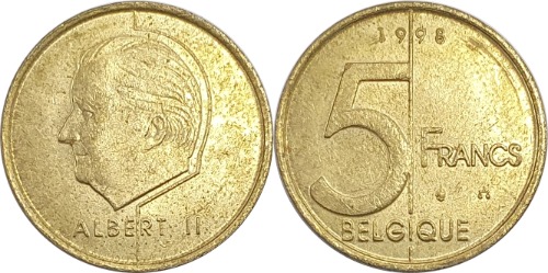 벨기에 1998년 5 프랑