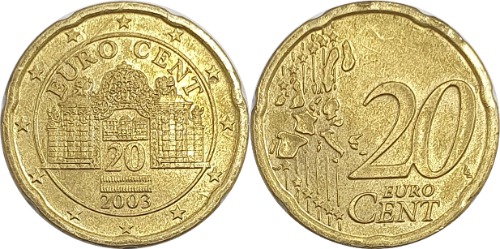 오스트리아 2003년 20 유로센트
