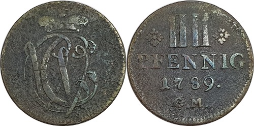 독일(TRIER) 1789년(GM) 4 PFENNIG