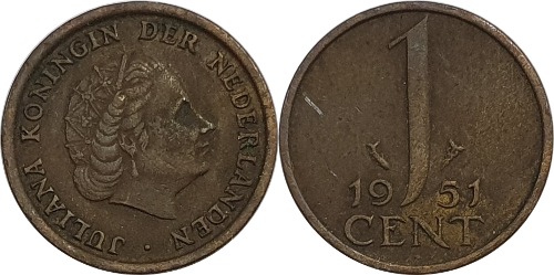 네덜란드 1951년 1 센트