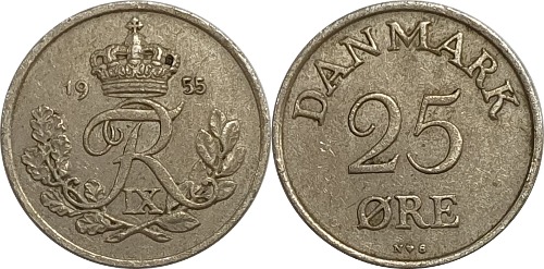 덴마크 1955년 25 Ore