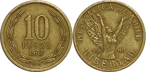칠레 1987년 10 페소