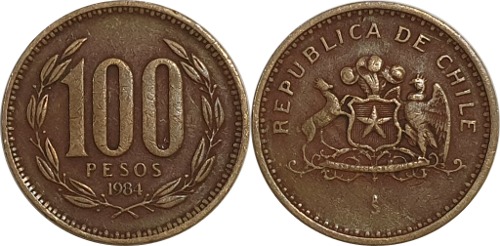칠레 1984년 100 페소