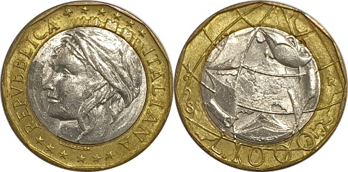 이탈리아 1998년 1,000 리라