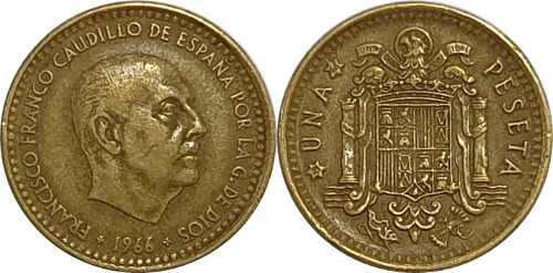 스페인 1966년(68) 1 페세타