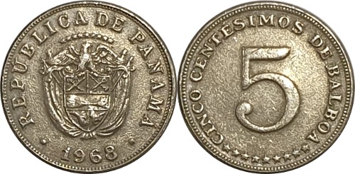파나마 1968년 5 Centésimos