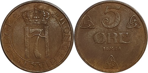 노르웨이 1929년 5 Ore