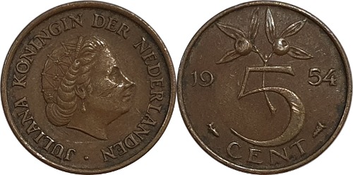 네덜란드 1954년 5 센트
