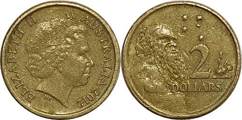 호주 2012년 2 달러
