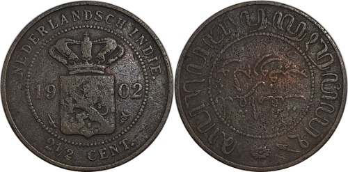 네덜란드령 동인도 1902년 2 ½ 센트