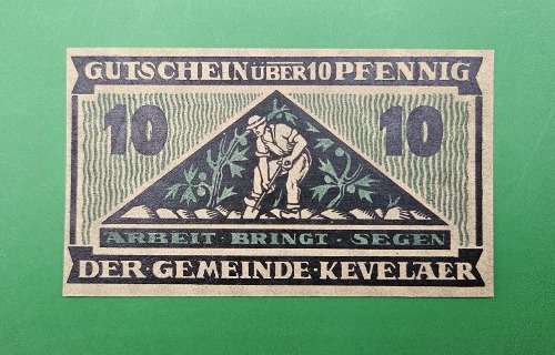 독일 1921년 NOTGELD 놋겔트 인플레이션 비상화폐 10페니히 - 미사용