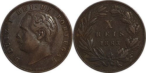 포르투갈 1883년 10 Réis