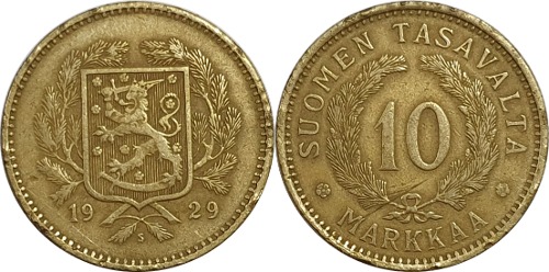 핀란드 1929년 10 마르카