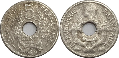 인도차이나 1925년 5 센트