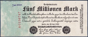 독일 1923년 5,000,000마르크 - 극미