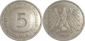 독일 1983년(F) 5마르크