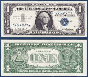 미국 1957년 1 달러 - 미사용