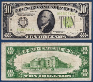 미국 1934년 10달러 - 미품