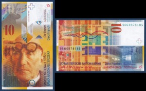 스위스 1996년 10 프랑 - 미사용