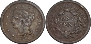 미국 1856년 Braided Hair Cent