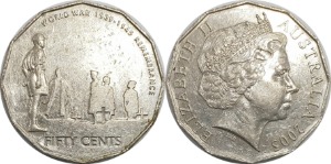 호주 2005년 50 센트(세계2차대전 종전60주년 기념)