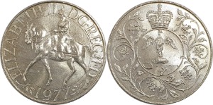 영국 1977년 25 뉴 펜스(Silver Jubilee of Reign 기념)