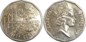 호주 1988년 50 센트(호주 200주년 기념)