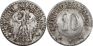 독일(Arnstadt) 1914년~1924년 10 Pfennig 놋겔드